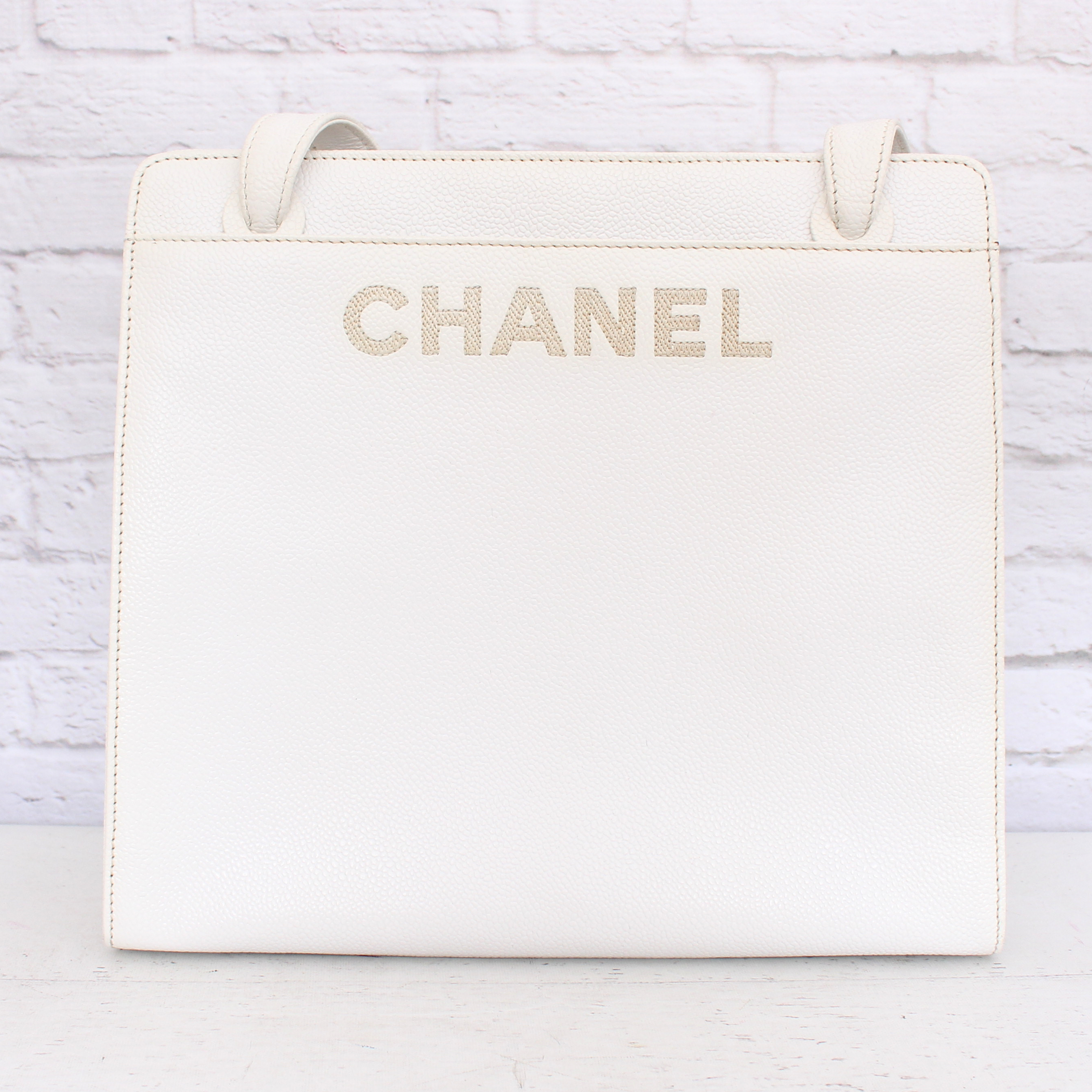 Chanel CC Logo Caviar Tote