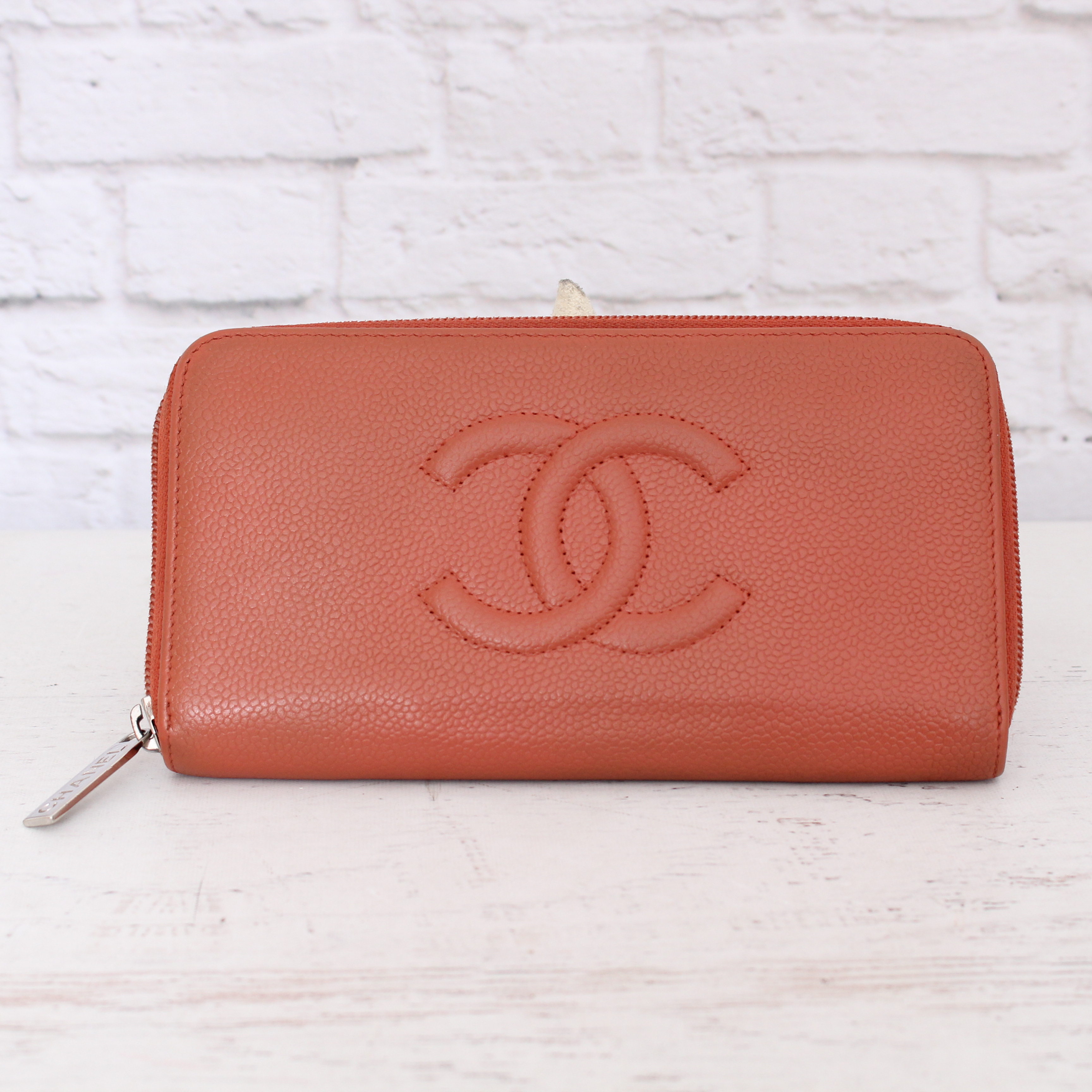 Chanel CC Caviar Round Zippy