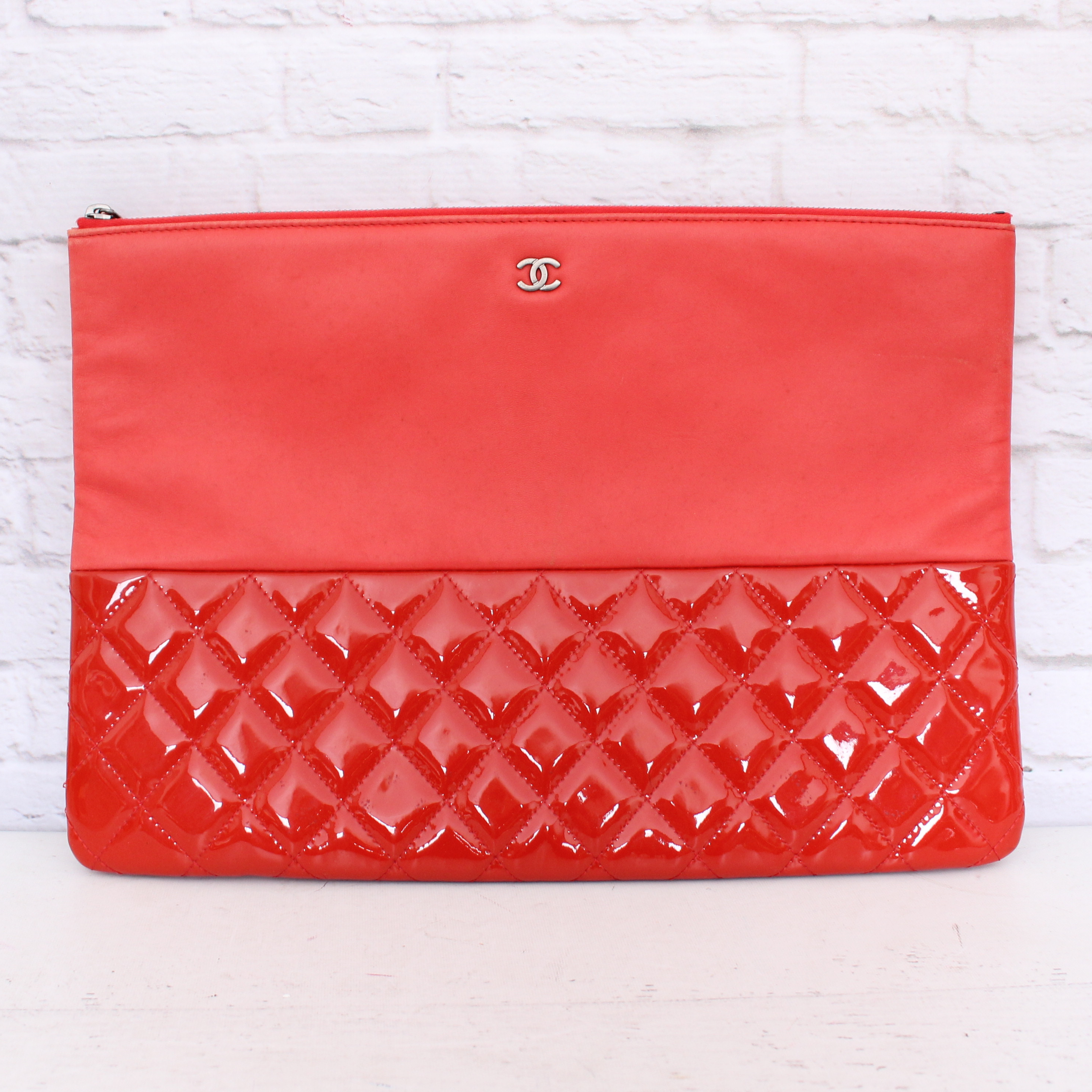 Chanel CC Lambskin/Patent Quilted