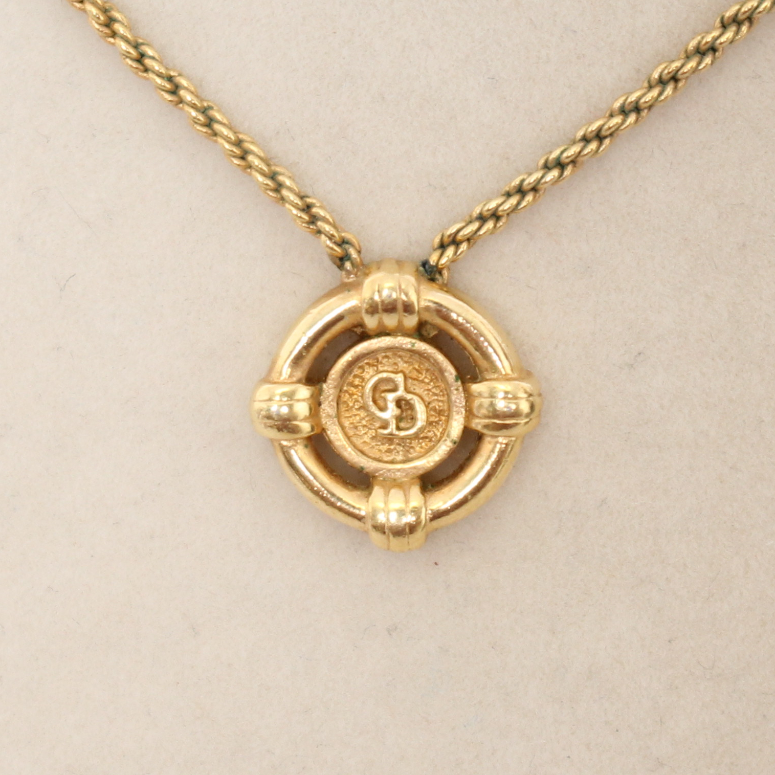 Dior CD Logo Medallion Pendant