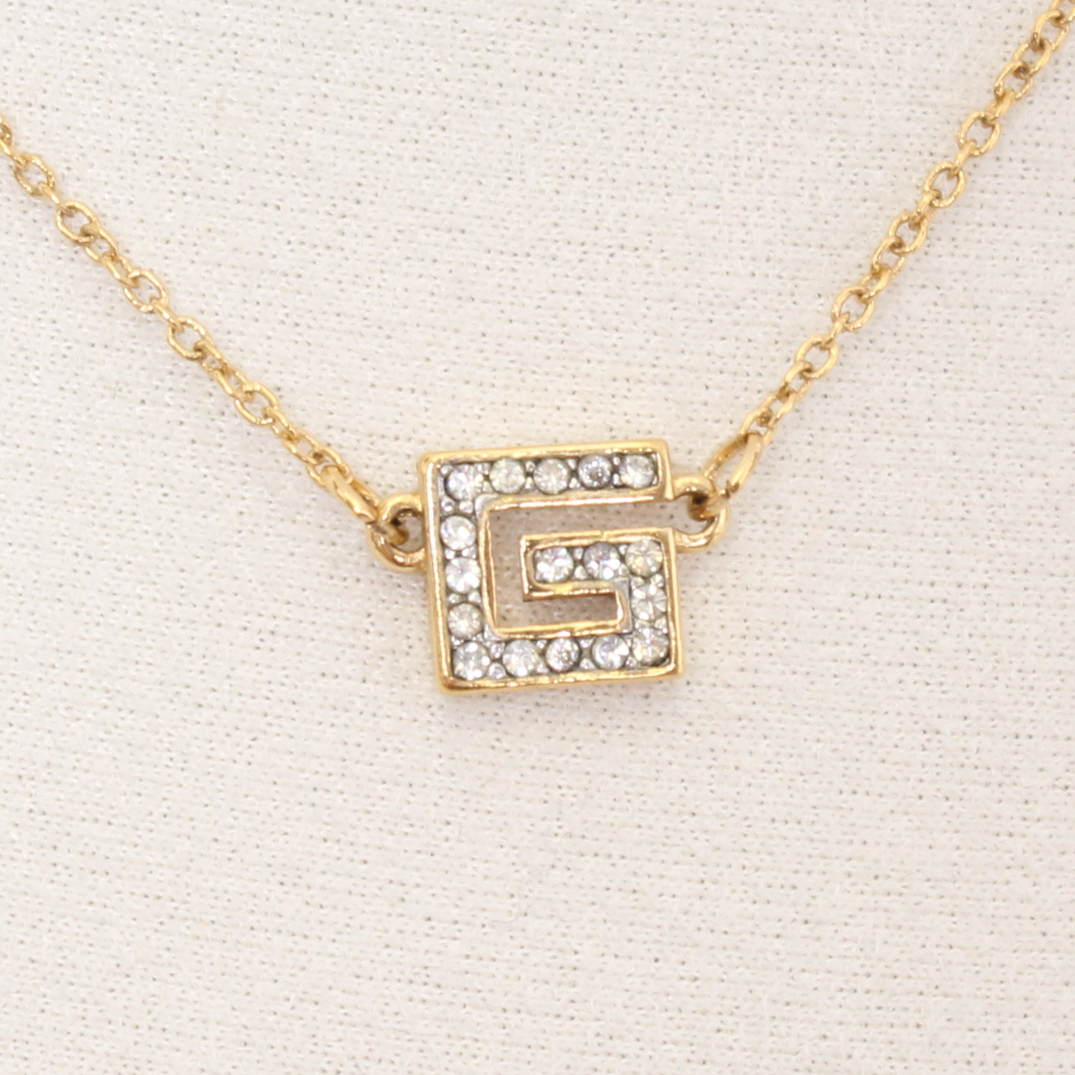 Givenchy G Logo Square Rhinestone