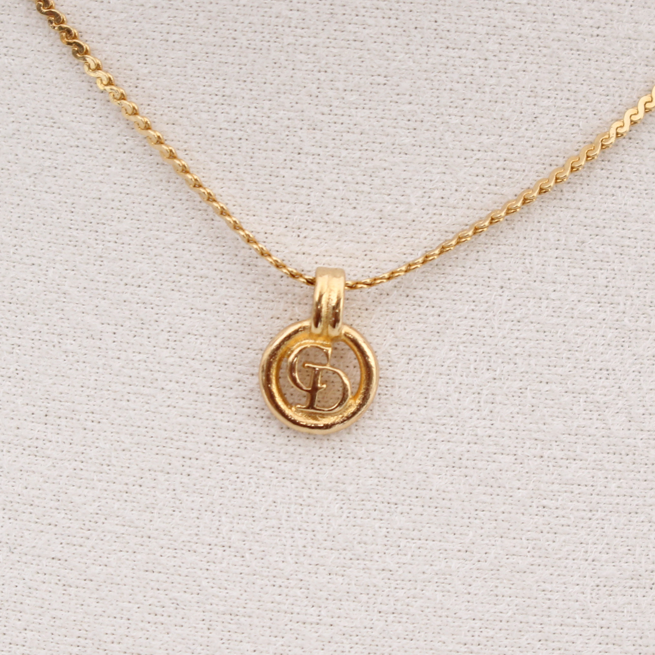 Dior CD Logo Rope Circle Pendant