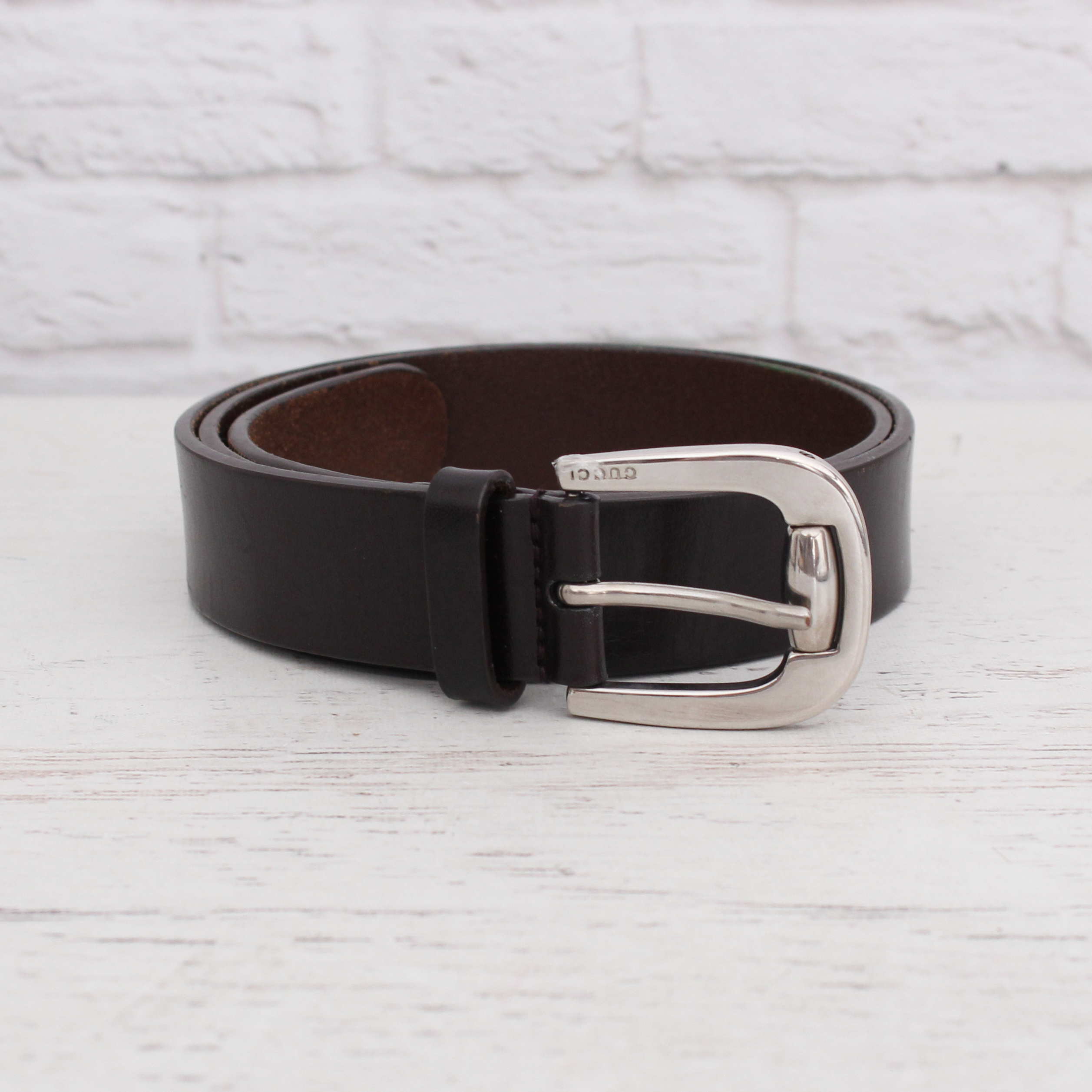 Gucci Silver Buckle Leather