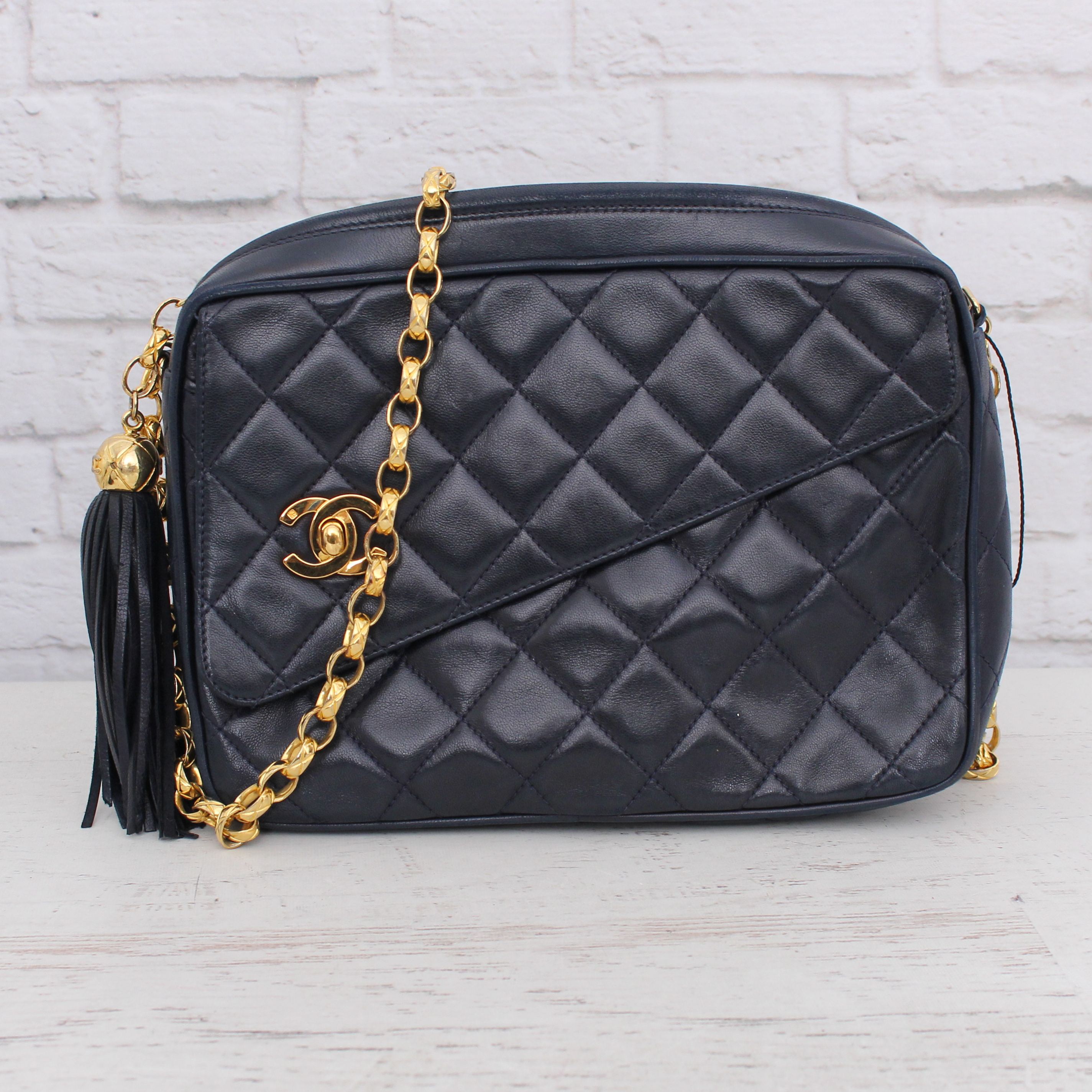 Chanel Quilted Lamb Fringe Jewel Chain