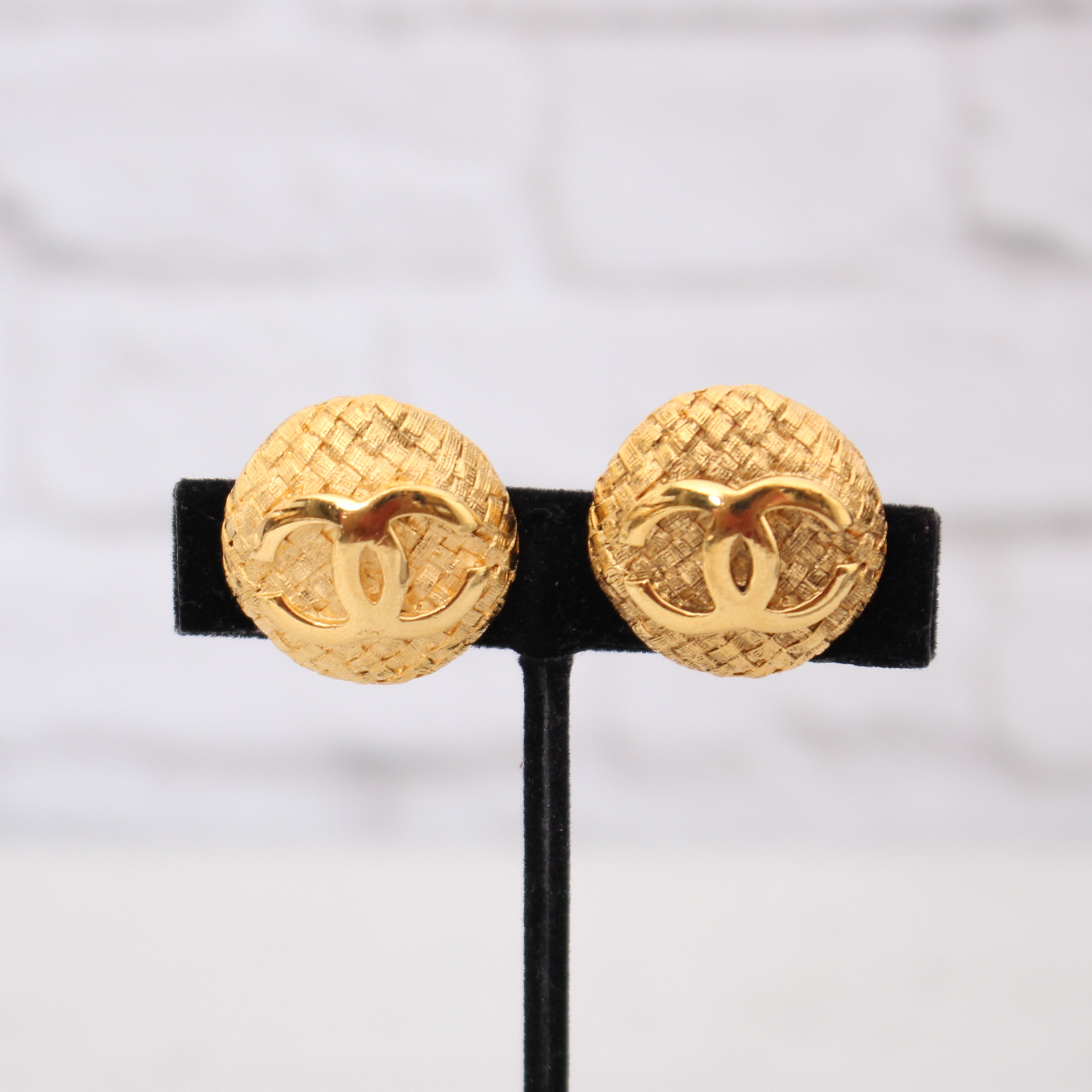 Chanel Woven CC Button