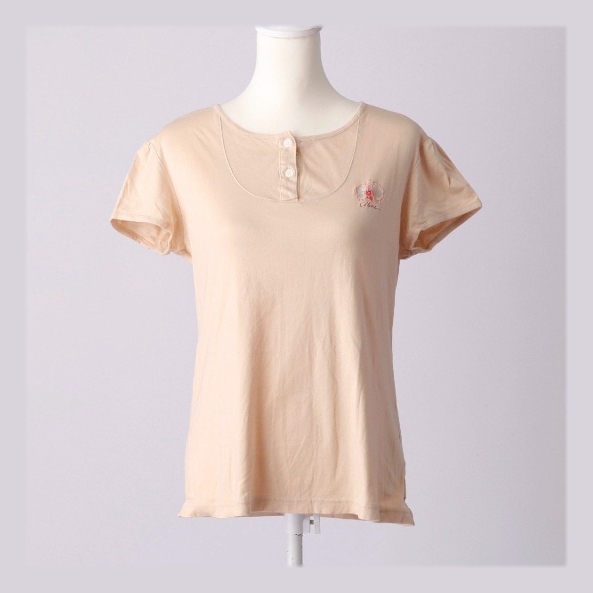 Celine Henley Knit Short Sleeve