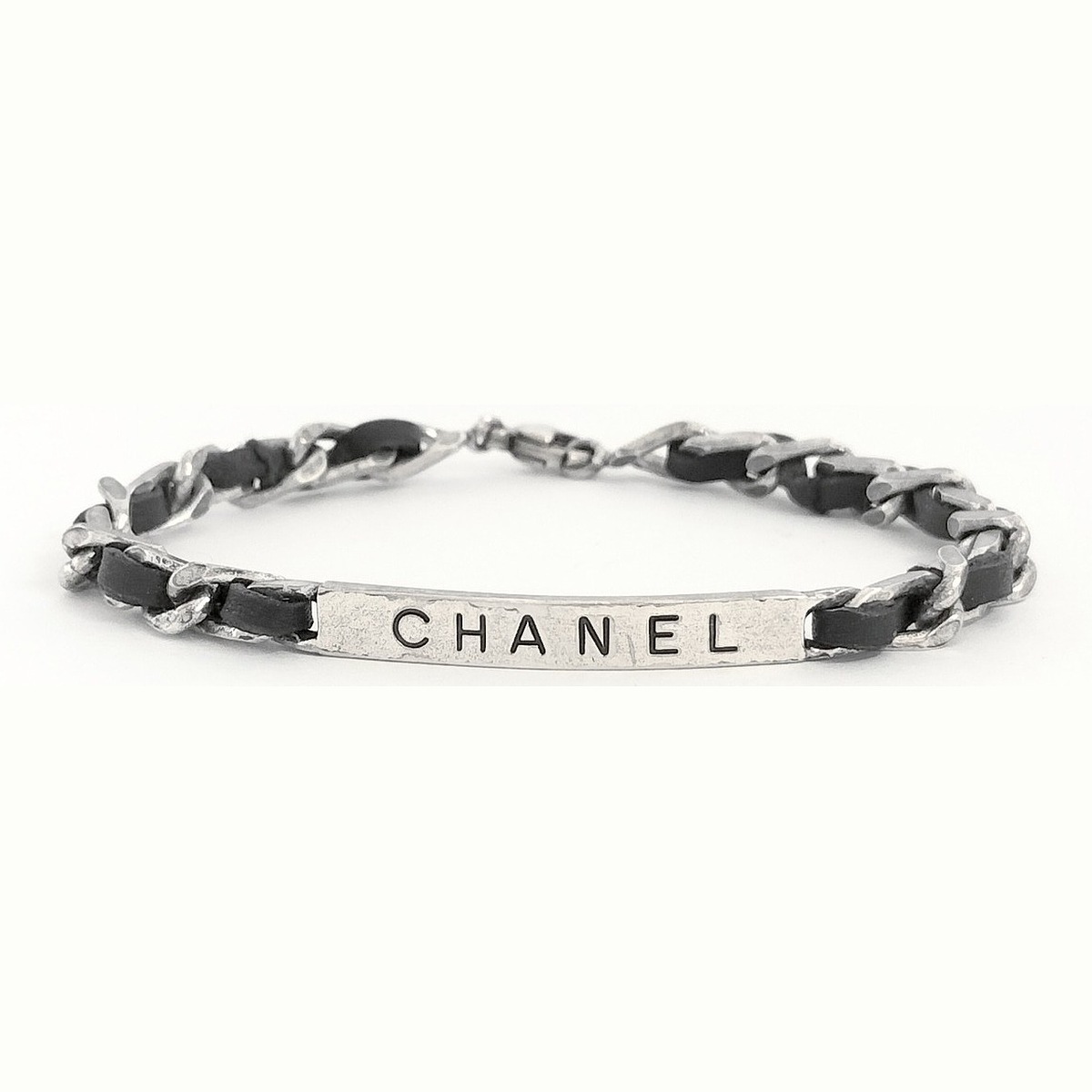 Chanel Logo Leather Chain