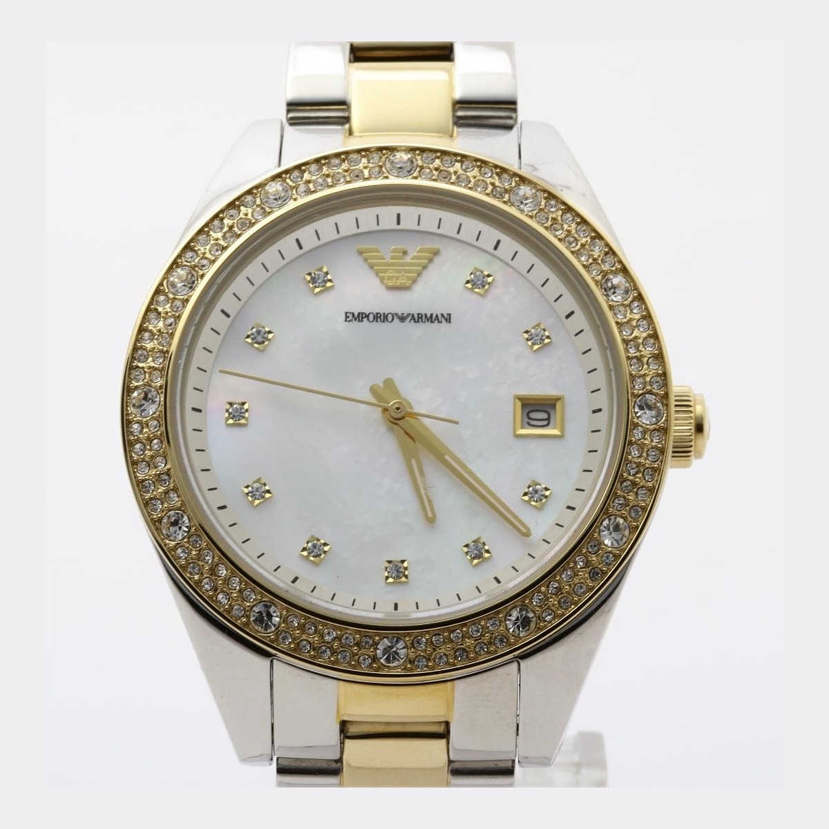 Armani Crystal Bezel Mother-of-Pearl