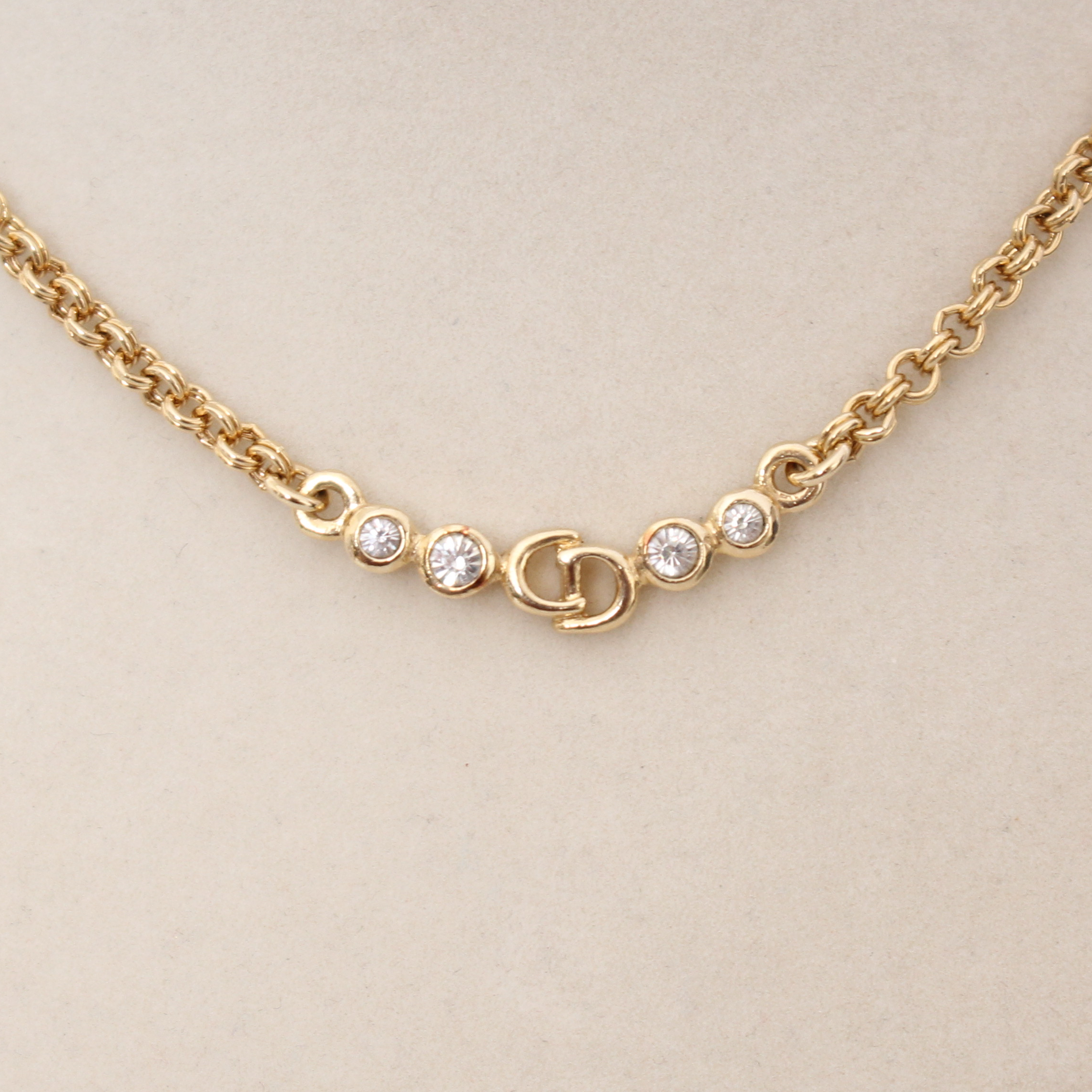 Dior CD Logo Rhinestone Chain