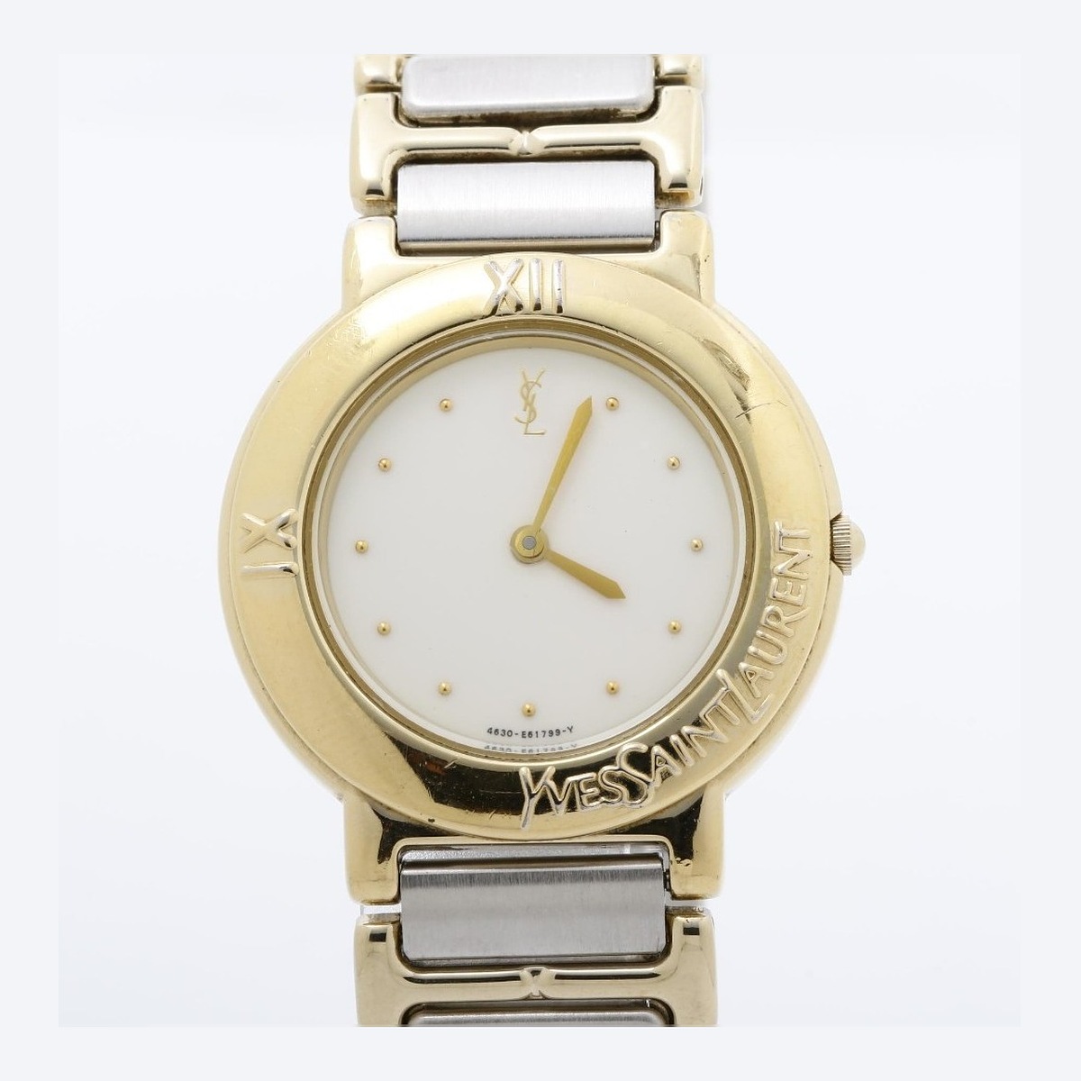 Saint Laurent Round Roman Numeral Two-Tone