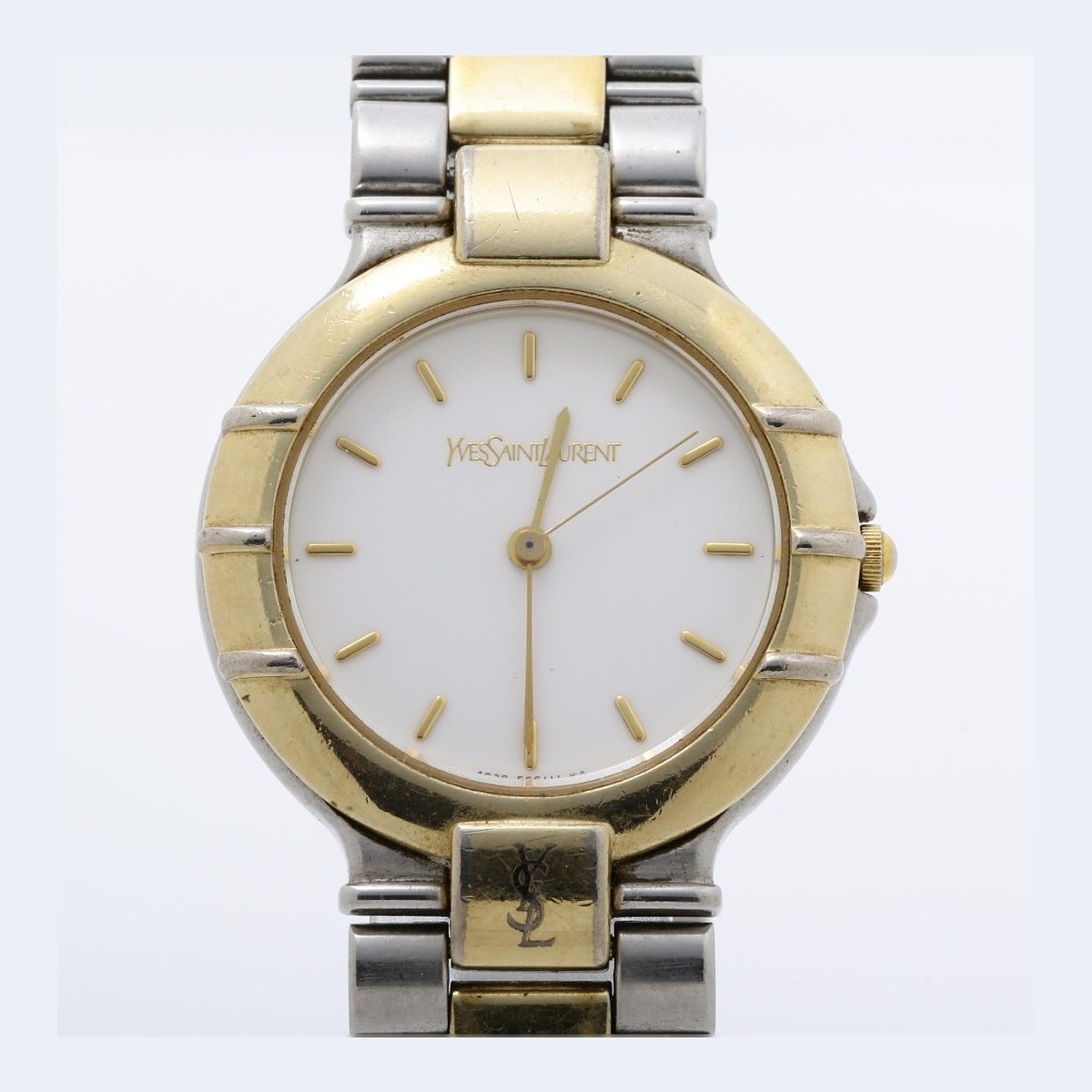 Saint Laurent Two-Tone White Dial