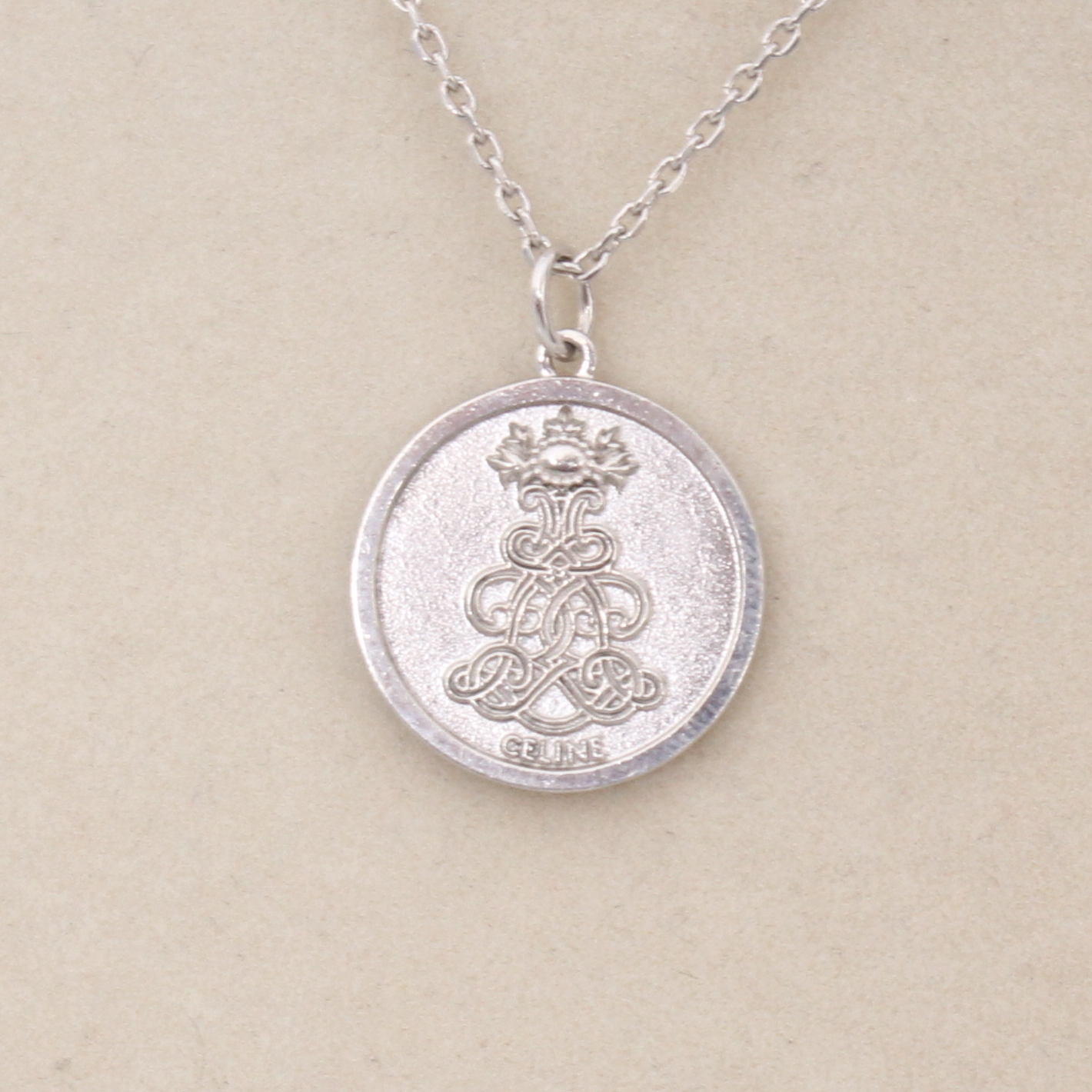 Celine Medallion Crest Pendant