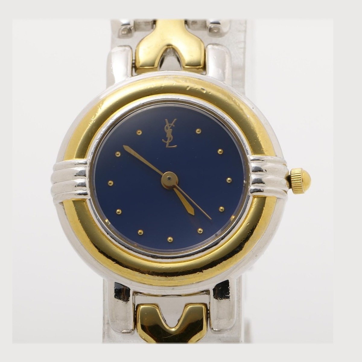 Saint Laurent Two-Tone Round Dial