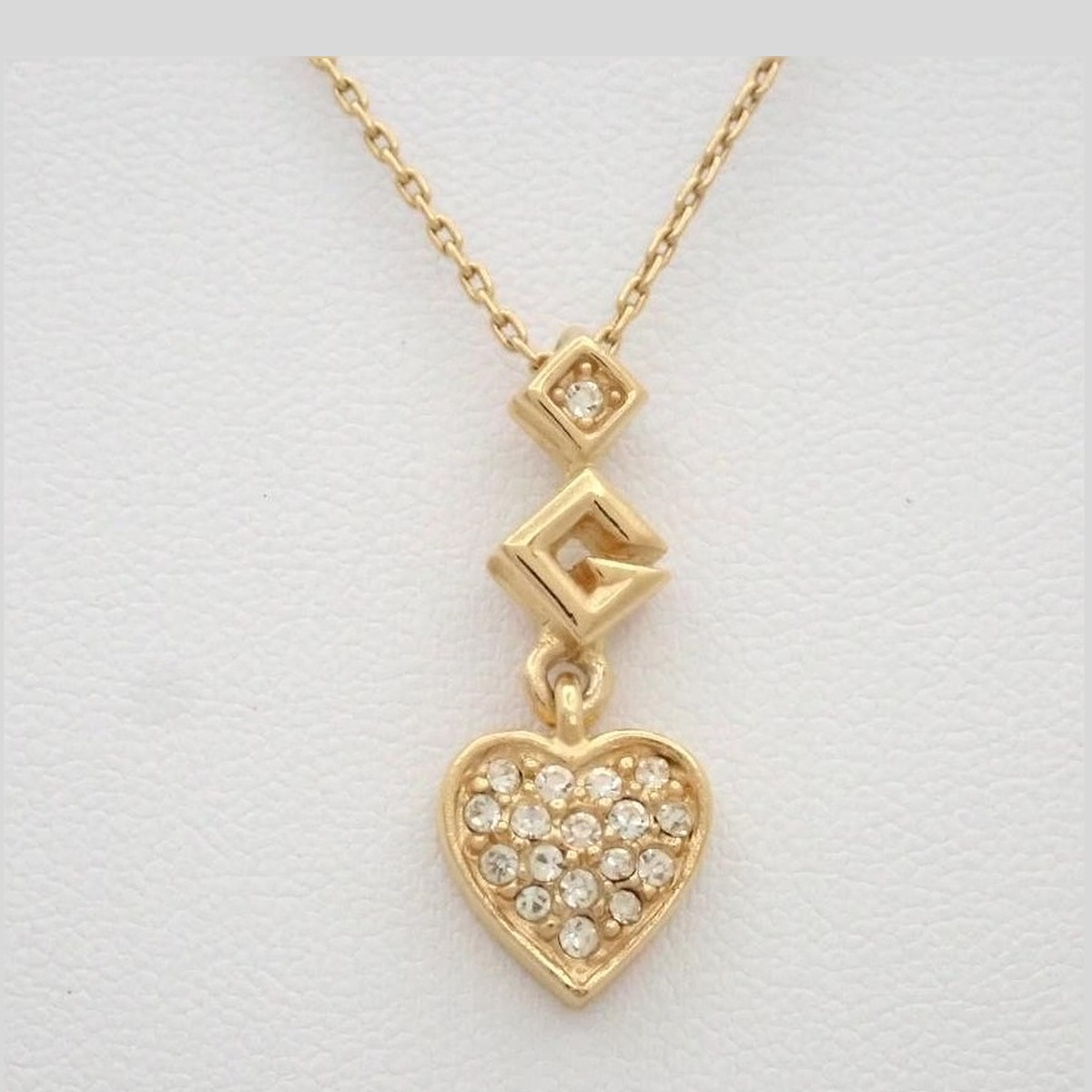 Givenchy Crystal Pave Heart Pendant