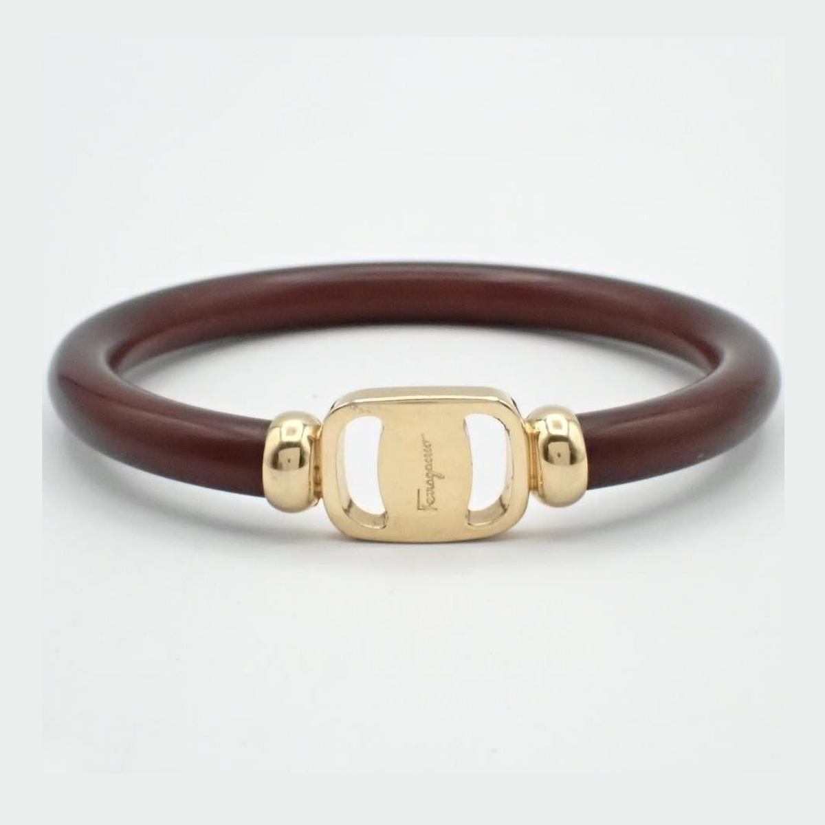 Ferragamo Leather Logo Clasp