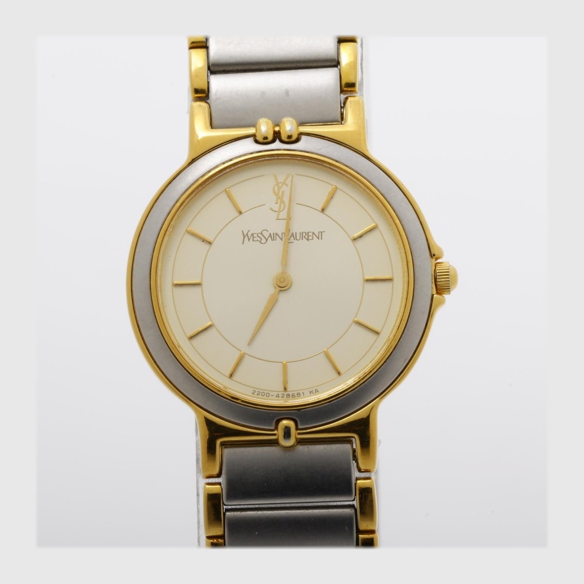 Saint Laurent Two-Tone Round Dial