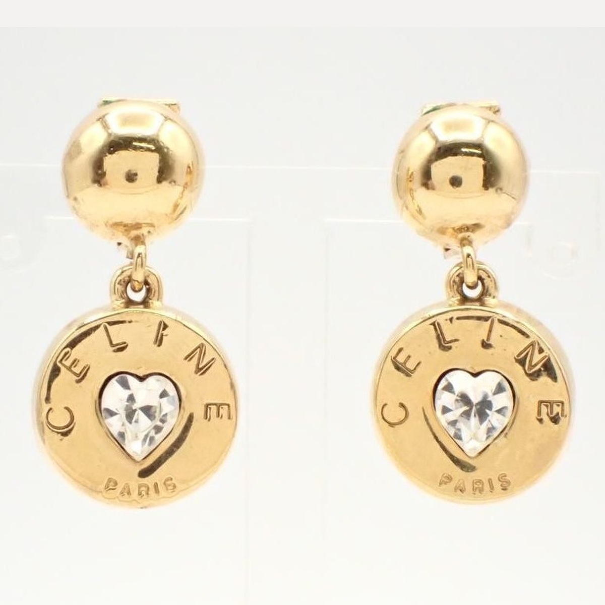 Celine Heart Crystal Charm Drop
