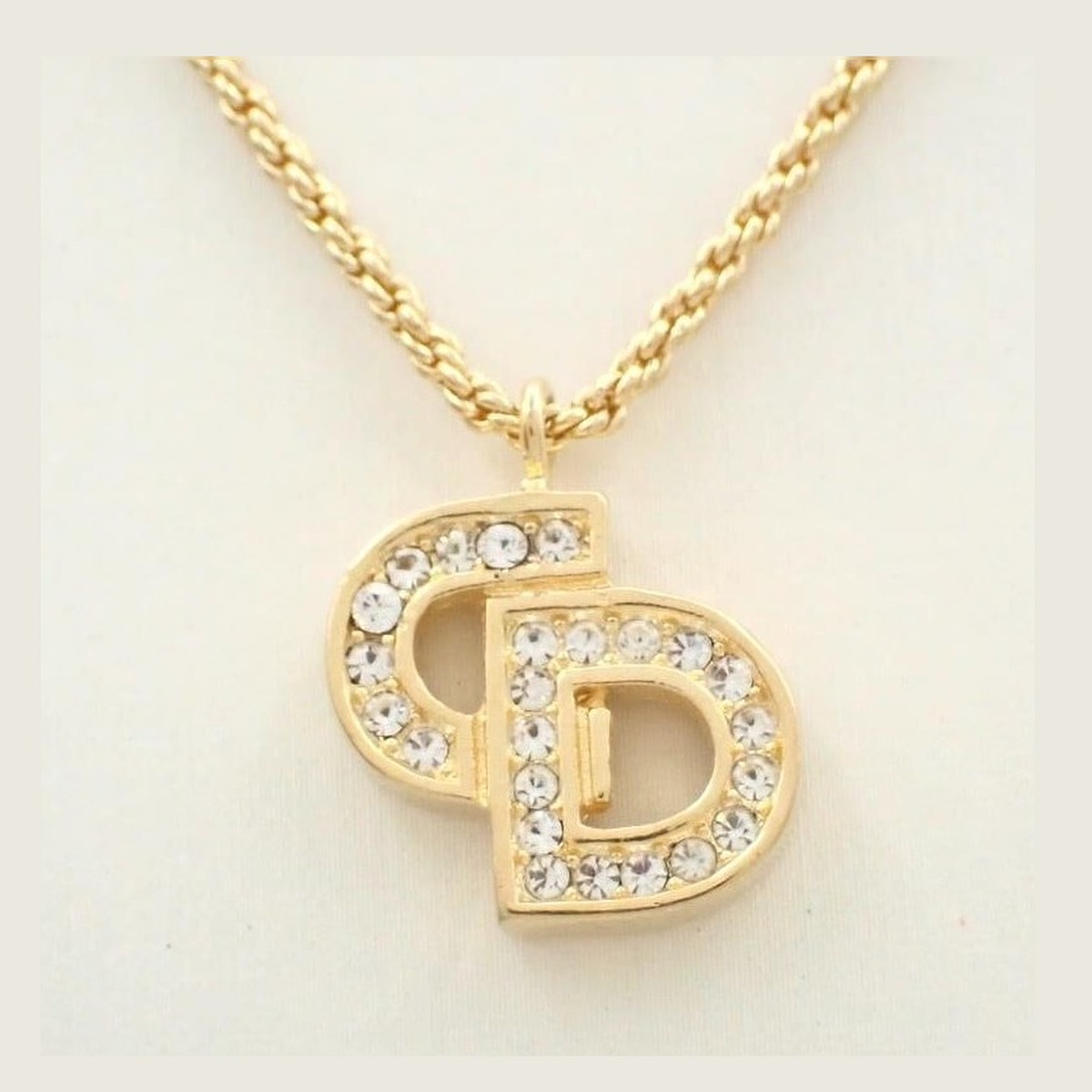 Dior CD Crystal Pave Pendant